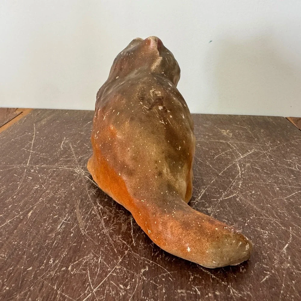 Vintage Ceramic Cat‎ Figurine Hand Painted Kitten Animal Decor Collectible
